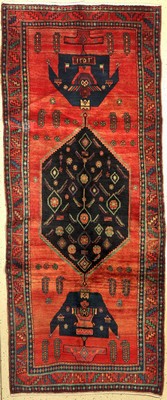Kordi alt, Persien, datiert 1352(1974), Wolle auf Baumwolle, ca. 313 x 128 cm, Restauriert, EHZ: 2