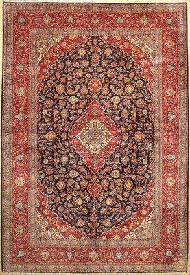 Keschan Kork, Persien, ca. 50 Jahre, Korkwolle, ca. 400 x 280 cm, Restauriert, EHZ:2