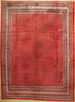 Sarogh Mir, Persien, ca. 50 Jahre, Wolle auf Baumwolle, ca. 396 x 296 cm, EHZ: 2, (Fleckig)