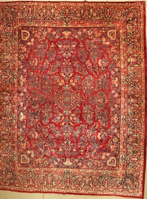 US Re-Import Sarogh, Persien, um 1930, Wolle auf Baumwolle, ca. 460 x 366 cm, EHZ: 3