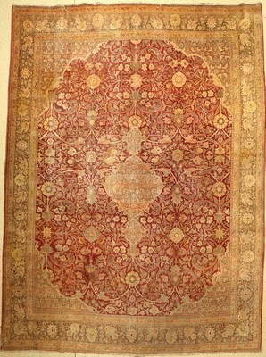 Antiker Täbriz, Persien, um 1900, Wolle aufBaumwolle, ca. 385 x 280 cm, EHZ: 5-6