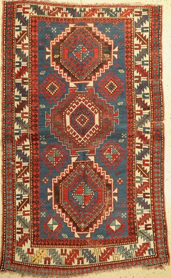 Antiker Kazak, Kaukasus, um 1900, Wolle aufWolle, ca. 215 x 130 cm, EHZ: 5