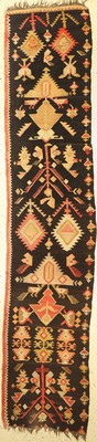 Antiker Karabagh Kelim, Kaukasus, um 1900, Wolle auf Wolle, ca. 310 x 65 cm, EHZ: 3