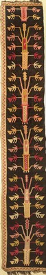 Antiker Karabagh Kelim, Kaukasus, um 1900, Wolle auf Wolle, ca. 345 x 60 cm, EHZ: 4