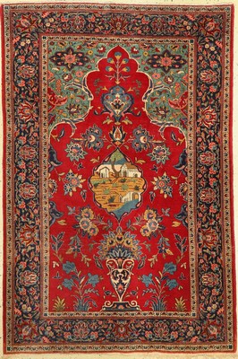 Keschan fein, Persien, um 1940/50, Wolle auf Baumwolle, ca. 204 x 135 cm, EHZ: 3-4