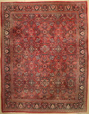 Mahal, Persien, um 1940, Wolle auf Baumwolle, ca. 430 x 333 cm, EHZ: 3, (kleine Stelle geflickt, verblasst)