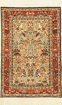 Hereke Seide fein, China, ca. 40 Jahre, reine Naturseide, ca. 93 x 63 cm, EHZ: 2