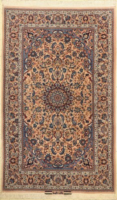 Esfahan fein, China, ca. 40 Jahre, Korkwolle mit und auf Seide, ca. 187 x 116 cm,EHZ: 2