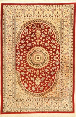 Ghom Seide, signiert, (Erami), Persien, ca.50 Jahre, reine Naturseide, ca. 147 x 101 cm, ca. 1,0 Mio. Kn/qm, EHZ: 2