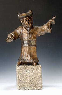 Nikos Wolfgang Dettmer, geb. 1956 Hamm, urspr. Opernregie Studium, hier: Bronzeskulptur "Don Basilio" aus dem Barbier von Sevilla, ...