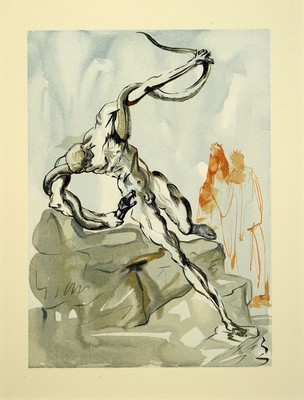 Salvador Dali, 1904 Figueres - 1989 ebenda, drei Farbholzschnitte auf Rives, aus der Seriezu Dante Alighieris "Die Göttliche Komödie": ...