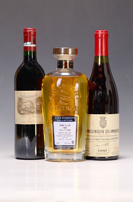 1 Flasche 1990 Chateau Lafite Rothschild, Pauillac, ca. 750ml, 12,5% Vol., High Fill, unverkostet, 96 Parker Punkte, Etikett l. besch.