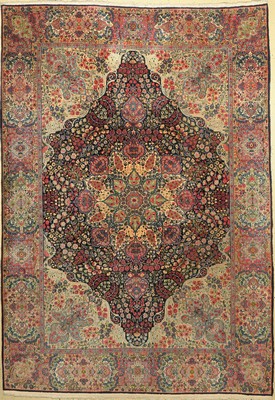 Kerman Lawar fein, Persien, um 1950, Wolle auf Baumwolle, ca. 355 x 250 cm, EHZ: 3