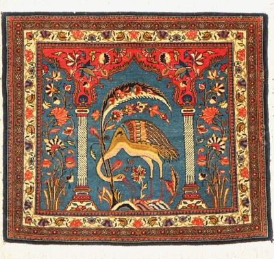 Keschan Kork fein, Persien, um 1950, Korkwolle, ca. 75 x 65 cm, EHZ: 2