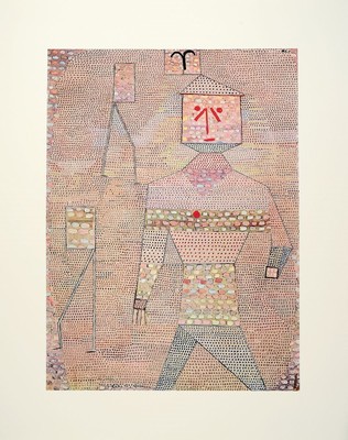 Paul Klee, 1879 Münchenbuchsee/Schweiz - 1940 Muralto, Vierfarbdruck auf Bütten, "General en Chef" (1932), Galerie Maeght, Paris 1977, ...