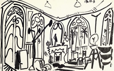 Pablo Picasso, 1881 Malaga - 1973 Mougins, "Cernet de la Californie", Lithographie nach der gleichnamigen Zeichnung (1955), aus Picassos ...