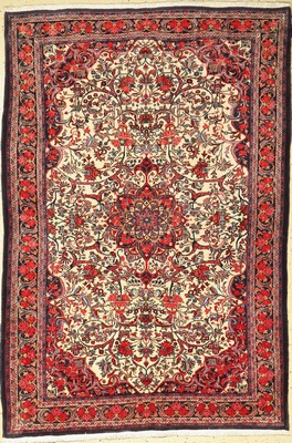 Rosenbidjar Kork fein, Persien, ca. 50 Jahre, Korkwolle, ca. 204 x 140 cm, gereinigt,EHZ: 2