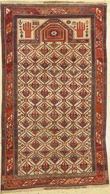 Antiker Schirwan Gebetsteppich, Kaukasus, 19.Jhd, Wolle auf Wolle, ca. 180 x 105 cm, EHZ: 3