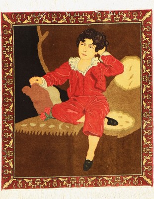 Täbriz fein, Persien, ca. 40 Jahre, Korkwolle, ca. 74 x 64 cm, EHZ: 2