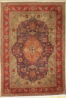 Täbriz fein(40 Raj), Persien, ca. 50 Jahre,Wolle auf Baumwolle, ca. 300 x 207 cm, EHZ: 2