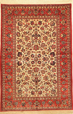 Esfahan fein, Persien, um 1950, Korkwolle auf Baumwolle, ca. 216 x 149 cm, EHZ: 2