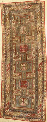 Antiker Kazak, Kaukasus, 19. Jhd, Wolle aufWolle, ca. 250 x 95 cm, EHZ: 5