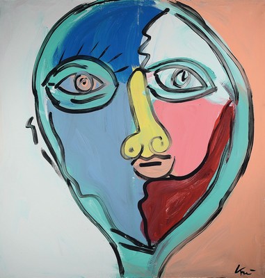 Peter Robert Keil,geb. 1942, Ohne Titel, Acryl/Lwd, rechts unten signiert, ca. 105x100cm