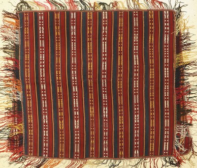 Sattelauflage alt, Turkmenistan, um 1940, Wolle auf Wolle, ca. 140 x 114 cm, EHZ: 2