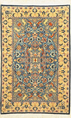 Esfahan fein, Persien, um 1960, Korkwolle auf Seide, ca. 121 x 79 cm, ca. 1.0 Mio. Kn/qm, EHZ: 2