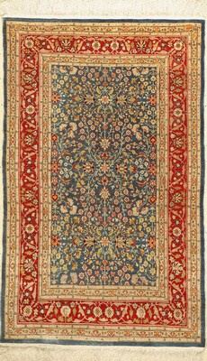 Hereke Seide fein, signiert, Türkei, ca. 60Jahre, reine Naturseide, ca. 138 x 78 cm, EHZ:2