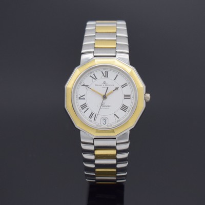 BAUME & MERCIER Riviera Herrenarmbanduhr, Schweiz um 1995, Automatik, Ref. 3131, Edelstahl/Gold komb. inkl. orig. Gliederband m. Faltschl., Boden & ...