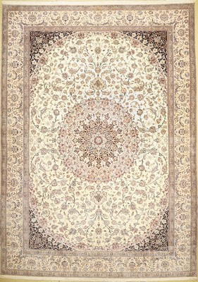 Nain fein(6 La), Persien, ca. 30 Jahre, Korkwolle mit Seide, ca. 490 x 350 cm, ca. 1,0Mio. Kn/qm, EHZ: 2(minimale. Rugs & Carpets Florfehlstellen am ...