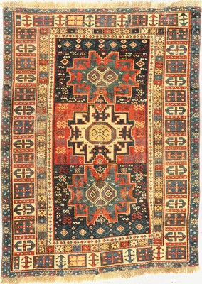 Antiker Schirwan, Kaukasus, 19. Jhd, Wolle auf Wolle, ca. 125 x 92 cm, EHZ: 4