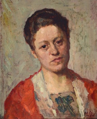 Wilhelm Oertel, 1870 Frankfurt a.M. - 1933 Mannheim, Porträt- und Landschaftsmaler, Mitglied der Münchener Secession, hier: zwei Porträts wohl des ...