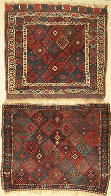 Ein Paar Jaf antik, Persien, um 1920, Wolleauf Wolle, ca. 100 x 85 cm, EHZ: 2-3