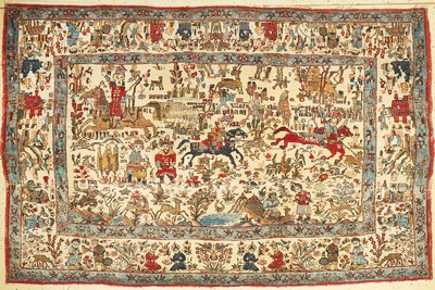 Ghom alt, Persien, um 1950, Wolle auf Baumwolle, ca. 240 x 157 cm, EHZ: 3