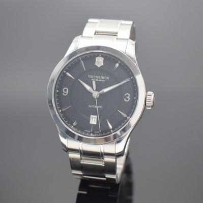 VICTORINOX Swiss Army Alliance Herrenarmbanduhr in Stahl, Schweiz aktuelle Produktion, Automatik, Ref. 241898, beids. vergl. Geh., Boden verschr., ...