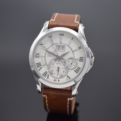 SEIKO Premier Kinetic Perpetual Herrenarmbanduhr mit ewigem Kalender, Japan gek. lt. beil. Pap. 12/2012, quarz m. Generator-Prinzip, Ref. 7D56-0AA0, ...