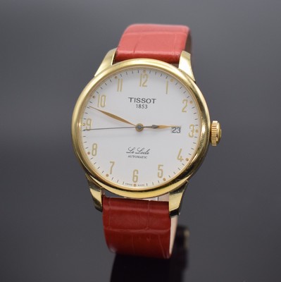TISSOT Le Locle vergoldete Herrenarmbanduhr,Schweiz um 2005, Automatik, Ref. L164/264, beids. vergl. Geh., Boden aufgedr., Saphirglas, weißes ...