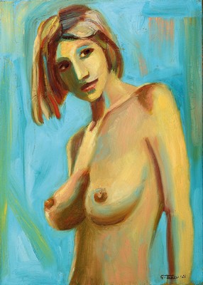 Georgi Takev, geb. 1952, zeitgenössischer österreichischer Maler, Akt, Öl/Lwd, rechts unten signiert und dat. 22, ca. 70x50cm
