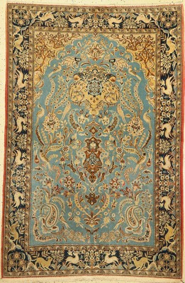 Ghom alt, Persien, um 1960, Wolle mit Seide, ca. 210 x 140 cm, EHZ: 2-3