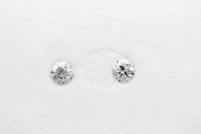 Lot 2 lose Brillanten zus. ca. 1.10 ct l.get .Weiß/p, 1 Stein besch.