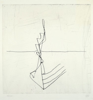 Markus Lüpertz, geb. 1941, Kaltnadelradierung, handsigniert und num. 169/261, unter Glas gerahmt, Platte ca. 49x49 cm, gesamt ca. 57x54 cm