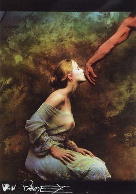 Jan Saudek, geb. 1935 in Prag, Multiple "The deep devotion of Veroncia", sign. mit silberfarbigem Stift, unter Glas, gesamt ca. 32,5x24 cm