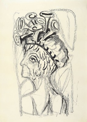 Otto Dix, 1891 Untermhaus-1969 Singen, Probedruck , "Contessa", ein einfarbiger Andruck, sign., Die Variante eines einfarbigen Andruckes ...