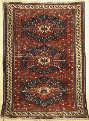 Antiker Kazak, Kaukasus, um 1900, Wolle aufWolle, ca. 210 x 150 cm, EHZ: 4-5