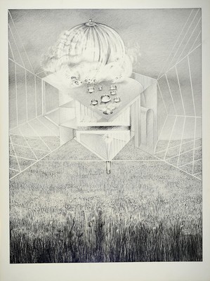 Leo Labusch, geb. 1940 Polen - 2017 Mannheim, studierte an der Kunstakademie in Wroclaw/Breslau, hier 4 großformatige Zeichnungen aus den 70er ...