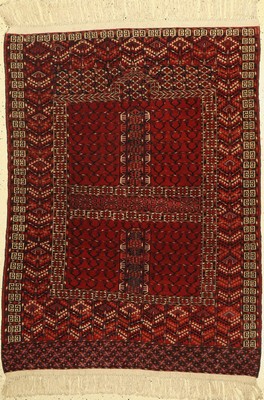Tekke Engsi, Turkmenistan, um 1930, Wolle auf Wolle, ca. 155 x 114 cm, EHZ:(Sehr guter Zustand)