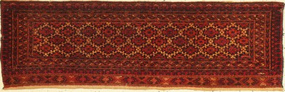 Tekke Torba, Turkmenistan, um 1920, Wolle auf Wolle, ca. 124 x 40 cm, EHZ:(Guter Zustand), kleiner Riss