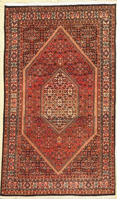 Bidjar Kork fein, Persien, ca. 40 Jahre, Korkwolle, ca. 185 x 110 cm, EHZ: 2, (Abrasch)